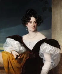 Retrato, de, um, senhora, com, lorgnon